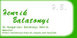 henrik balatonyi business card